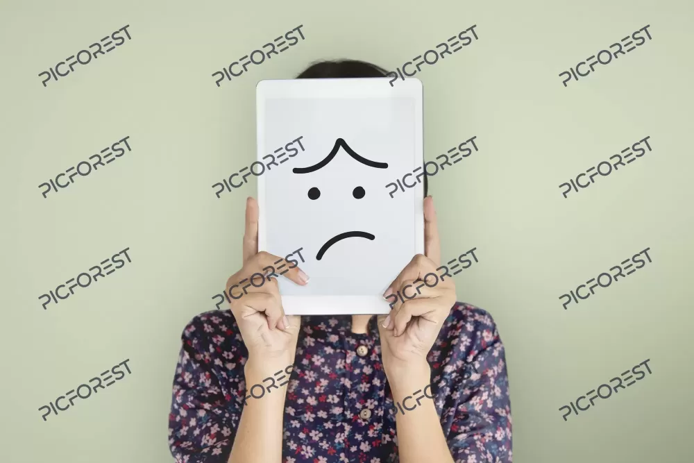 دانلود عکس نماد صورت غمگین و ناراحت